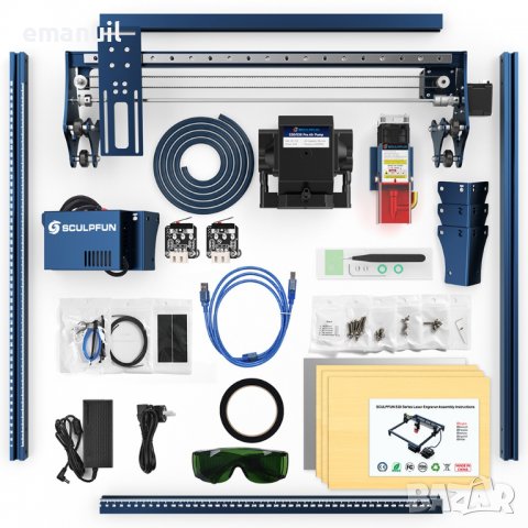 SCULPFUN S10-1400лв. S30-1400лв. 10W CNC лазер лазерно гравиране рязане, снимка 5 - Други машини и части - 36916119