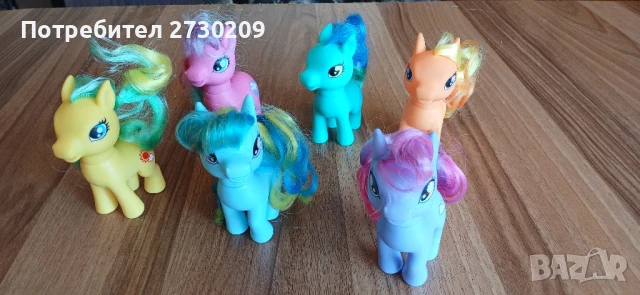 MY LITTLE PONY ЛОТ Понита 6 броя Играчки за Момиче, снимка 3 - Плюшени играчки - 51309383
