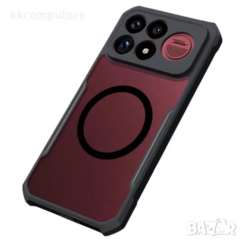 XUNDD за Xiaomi Poco F9 Ultra 5G Магнитен TPU + PC Калъф със Сгъваеми Панти и Скрийн Протектор – Чер