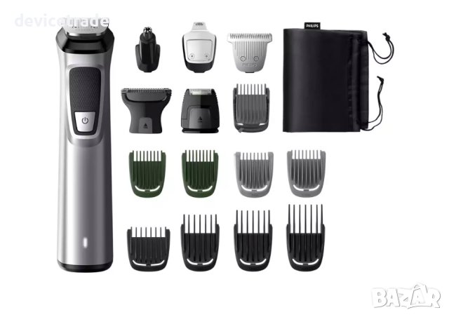 Тример Philips Multigroom MG7736/15, 16 in 1, Самозаточващи се метални остриета, снимка 1