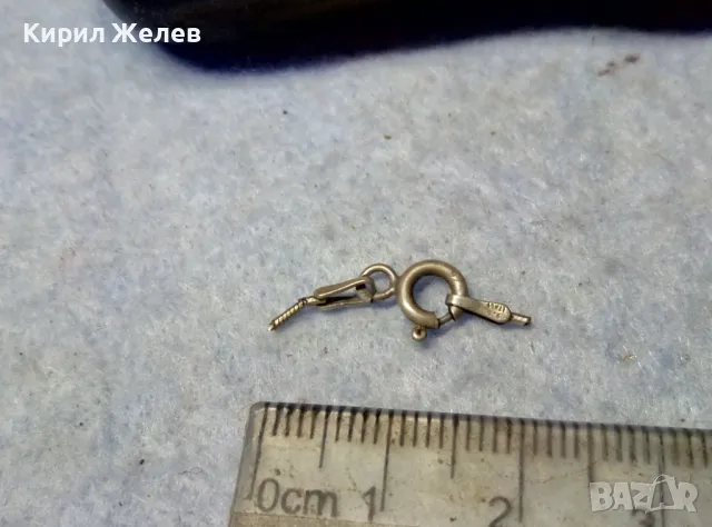 СТАРА СРЕБЪРНА ЗАКОПЧАЛКА СРЕБРО 925 ITALY КАРАБИНКА За ЛАНЧЕ ГРИВНА КОЛИЕ ВЕРИЖКА 49931