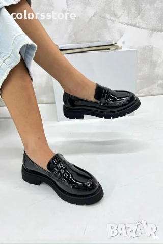 Равни обувки - черен лак - NPL25 