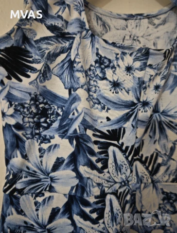 Нова H&M синьо бяла дамска лятна рокля S размер , снимка 3 - Рокли - 50999627