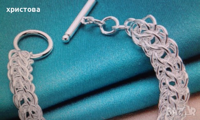 Нова сребърна гривна, снимка 2 - Гривни - 44447357