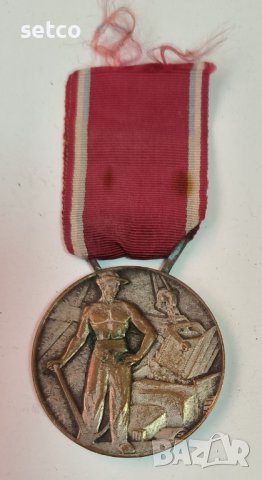 ФРАНЦИЯ, колония АЛЖИР медал на Travaux Publics поименен, 1947 година, снимка 1 - Антикварни и старинни предмети - 42213630
