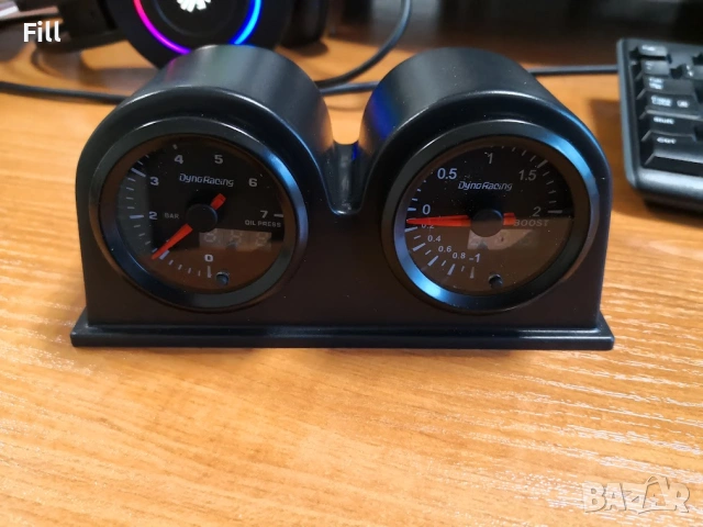 Двойна стойка за измервателни уреди 52мм