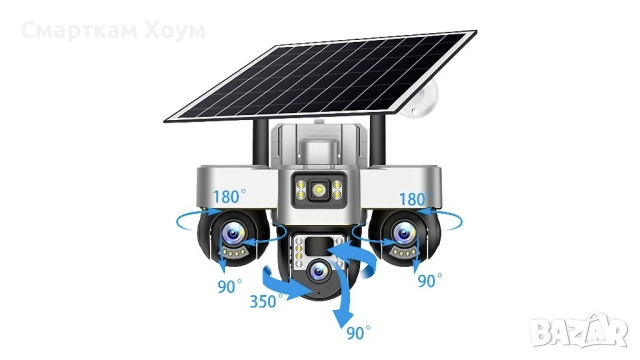 ""ПРОМОЦИЯ"" Соларна WiFi & 4G тройна камера с карта памет, снимка 2 - IP камери - 51544691