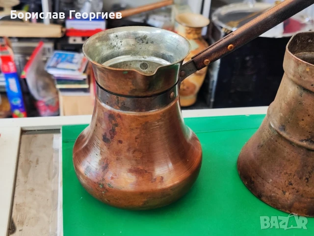 Медно джезве два броя, снимка 2 - Антикварни и старинни предмети - 51102244