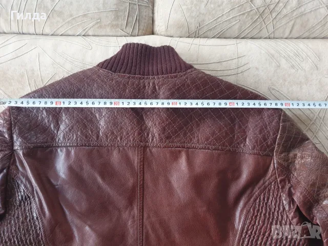 кожено бомбър яке топло размер XL 50 52 Roberto Cavalli налично, снимка 15 - Якета - 55988953