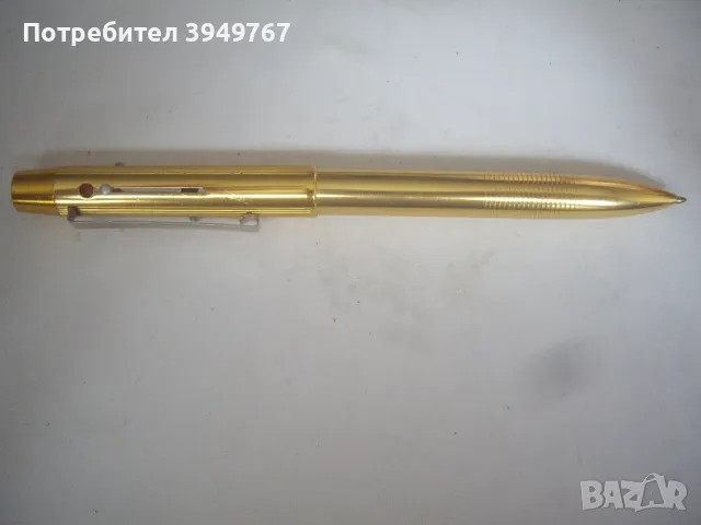 Позлатена три цветна химикалка., снимка 5 - Ученически пособия, канцеларски материали - 49646389