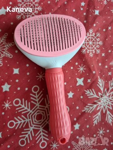 Розова четка за почистване на косми от домашни любимци, снимка 5 - За кучета - 52925738
