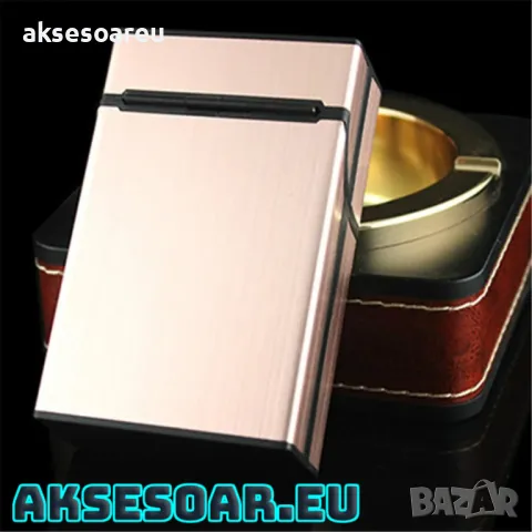 Качествена кутия за стандартни цигари калъф от алуминиева сплав Джобна кутия за пушачи за Подарък, снимка 5 - Табакери - 50223663