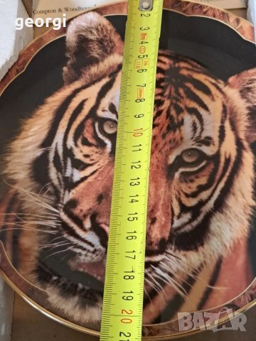 колекционерска порцеланова чиния Тигър Royal Doulton 18/4, снимка 7 - Чинии - 49163069