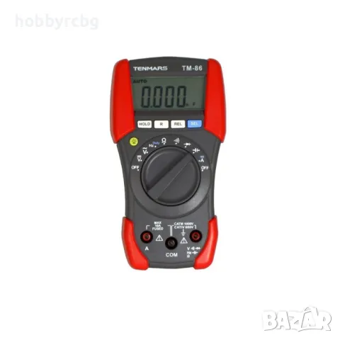 Мултиметър, AC/DC V, A, R, Hz, отговарящ на стандарт EN 61010-1, сертификат за калибрация, снимка 1