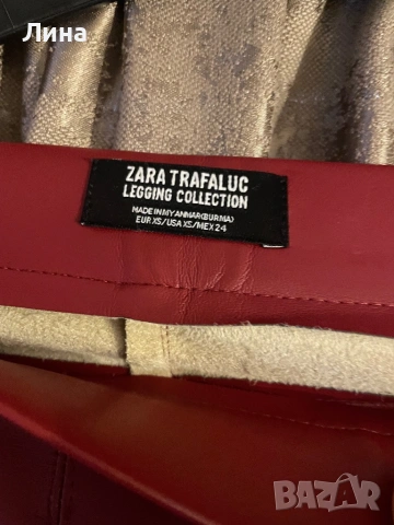 Дамски кожен панталон Zara, снимка 2 - Панталони - 53676197