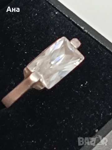 Сребърен пръстен с камък сапфир 3Г, снимка 1 - Пръстени - 44480323