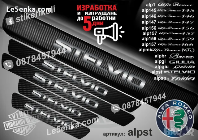 ПРАГОВЕ карбон Alfa Romeo 159 фолио стикери alp159, снимка 14 - Аксесоари и консумативи - 39049298