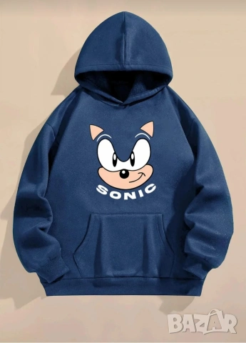 Детски суичър с качулка Sonic