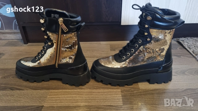 Дамси кожени боти Michael Kors Rowan Lace-Up, снимка 3 - Дамски боти - 52647886