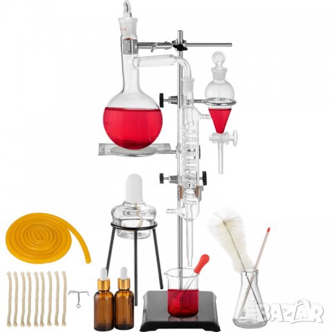 Дестилатор за етерични масла и води - стъклен комплект 0,5литра, снимка 2 - Други инструменти - 39036835