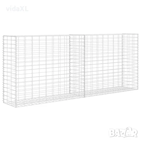 vidaXL Габионна кошница, поцинкована стомана, 85x30x200 см