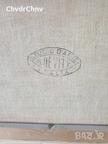 77х47см/абстрактна картина масло върху платно/градски пейзаж-пролет/барокова дървена рамка, снимка 8 - Картини - 50942604