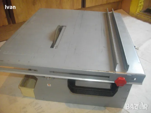 600W НЕМСКА 1997г. ЕЛЕКТРИЧЕСКА МАШИНА ЗА МОКРО И СУХО РЯЗАНЕ НА ПЛОЧКИ ПЛОЧИ КАМЪНИ с вана вода TIP