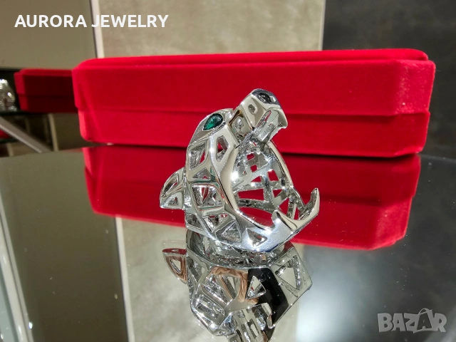 CARTIER Panthere de Cartier White Gold Large Пръстен, снимка 3 - Пръстени - 53194432