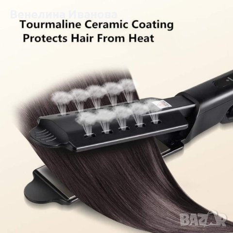 Професионална турмалинова преса за коса с йони, за всички типове коса , снимка 5 - Преси за коса - 44464476