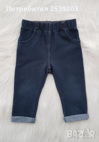 Детски клин имитиращ дънки 9-12 месеца, снимка 4 - Панталони и долнища за бебе - 50744141