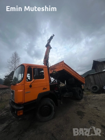 Man 17.232 4x4 самосвал с кран , снимка 11 - Камиони - 50562779