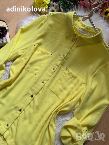 Жълта риза, снимка 2 - Ризи - 42702877