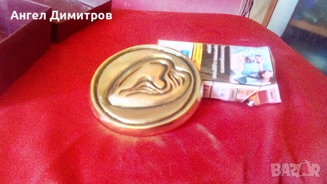 40 г НКБ месингов плакет , снимка 3 - Антикварни и старинни предмети - 41992559
