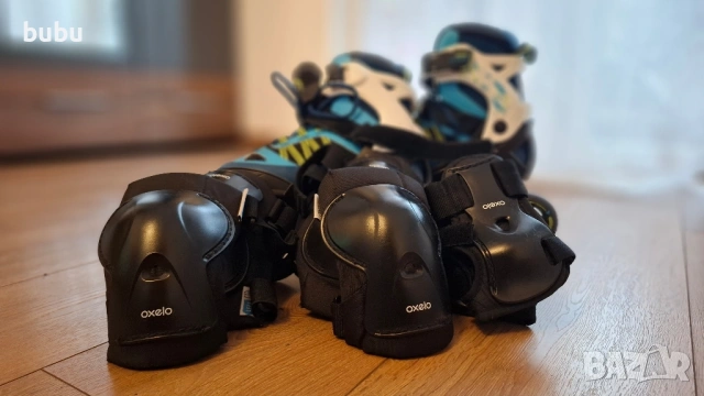 Oxelo Ролери 35-38 + накитници,наколенки и налакътници, снимка 2 - Ролери, кънки - 53062640