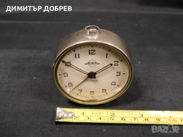 СТАР РЕТРО СОЦ СССР МЕХАНИЧЕН ЧАСОВНИК БУДИЛНИК ЕЧЗ, снимка 7 - Антикварни и старинни предмети - 49781242