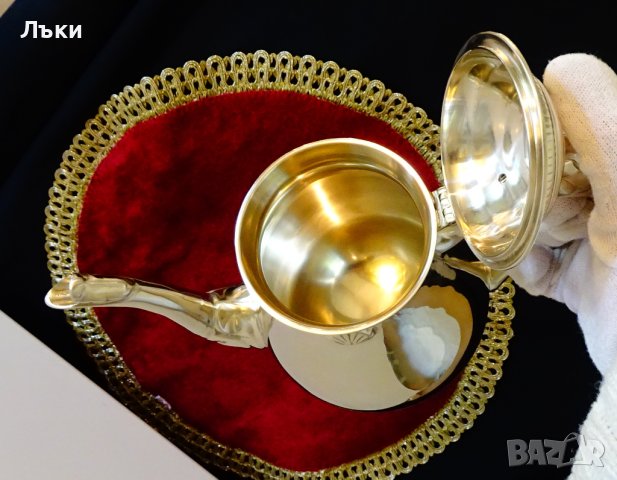 Английска кана,чайник,масивен бронз 930 гр. , снимка 5 - Антикварни и старинни предмети - 40388587