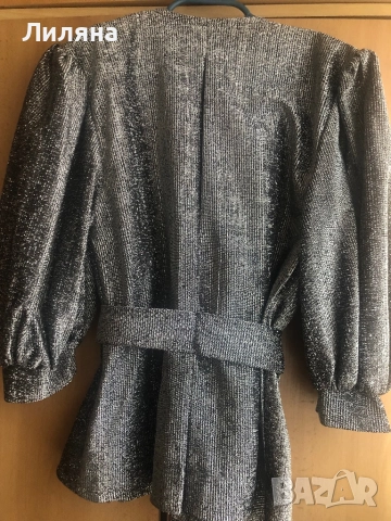 Сребристо сако, снимка 2 - Сака - 52773257