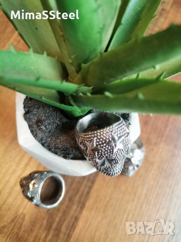 Мъжки стоманен пръстен Philipp Plein, снимка 7 - Пръстени - 35944851