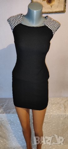 Черна къса рокля Only р-р XS, нова с етикет , снимка 1 - Рокли - 41344887