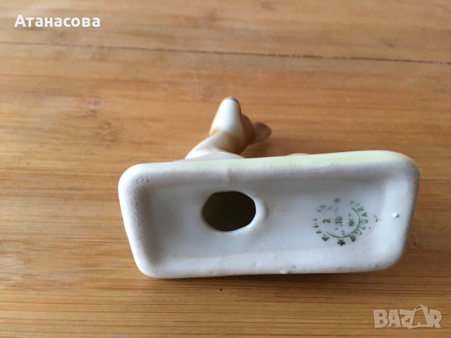 Българска порцеланова фигура Сърничка Сърна Изида 1962 г, снимка 5 - Антикварни и старинни предмети - 44500652