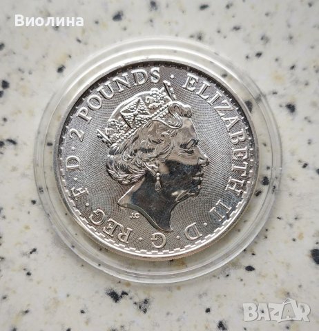 Сребро 1 OZ 2021 Британия , снимка 2 - Нумизматика и бонистика - 41350986