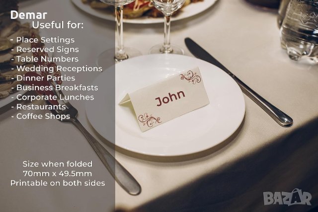 OfficeGear XS 495 бр. Табелки за поставяне на маса Перфорирани сгъваеми, снимка 6 - Други - 41663376