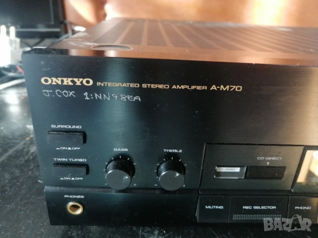 ONKYO A-M70 стерео усилвател , снимка 2 - Ресийвъри, усилватели, смесителни пултове - 51611684