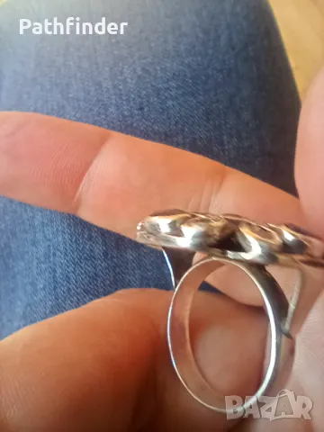 Уникален  сребърен пръстен с камъни, снимка 11 - Пръстени - 44709645