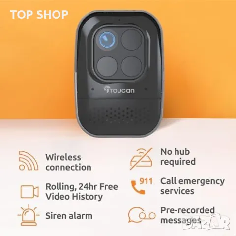 Нова TOUCAN Pro: Радарна Охранителна Камера 1080p HD, снимка 2 - IP камери - 49217108