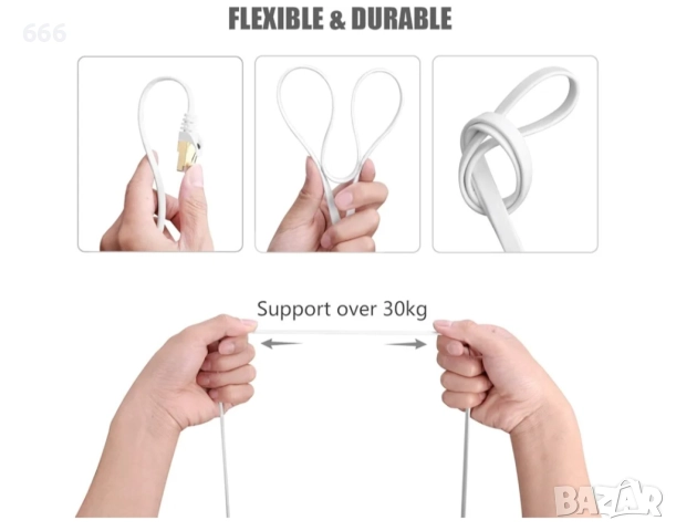 Мрежов кабел Cat.8 , 10 метра, бял, снимка 2 - Друга електроника - 52908632