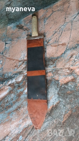 ​Меч , къс , римски "Гладиус" с кожена кания . Ръчно изработен за възстановки , заточен , остър. , снимка 8 - Ножове - 53789452