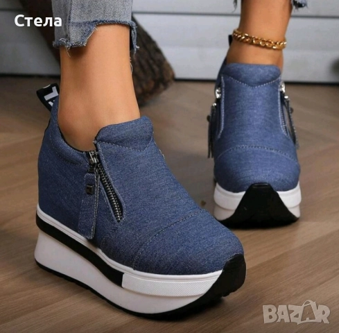 Маратонки на платформа , снимка 3 - Дамски ежедневни обувки - 52072119