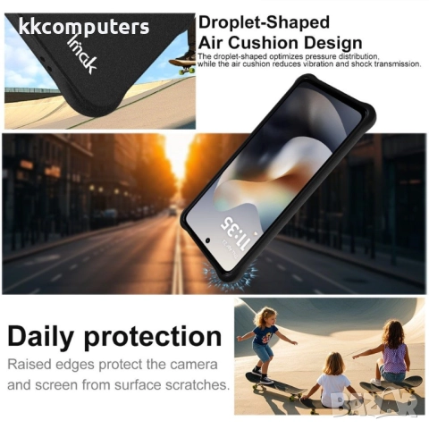 Удароустойчив Калъф за Motorola Moto G86 5G / Power 5G | TPU Калъф | Цвят: Черен, ПрозраченІ IMAK, снимка 5 - Калъфи, кейсове - 51940825
