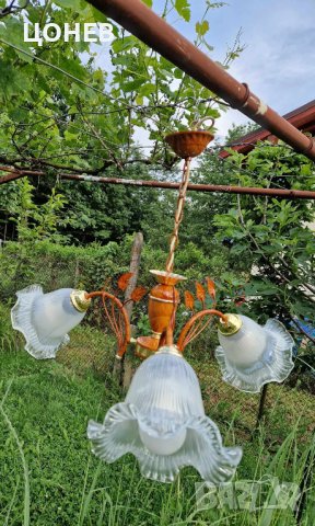 Абажур тройка, снимка 3 - Лампи за таван - 41388223